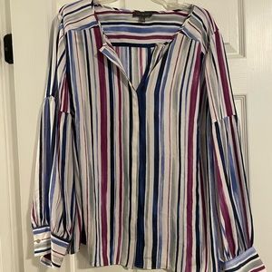 The Limited 2X striped blouse